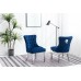 Blue Velvet Accent Chair