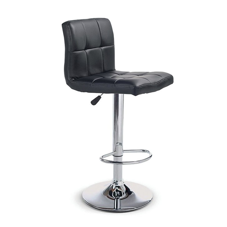 Black PU Mechanical 360 Swivel Bar Stool
