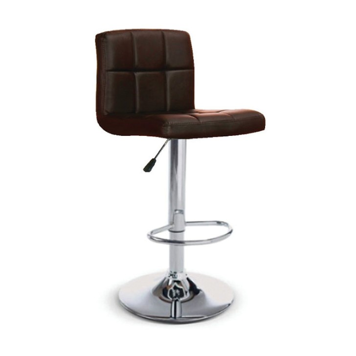 Espresso PU Mechanical 360-Degree Swivel Bar Stool