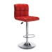 Red PU Mechanical 360-Degree Swivel Bar Stool