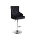 Plush Black Velvet Bar Stool