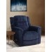 Soft Blue Colour Fabric Recliner Chair 