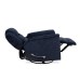 Soft Blue Colour Fabric Recliner Chair 
