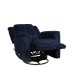 Soft Blue Colour Fabric Recliner Chair 