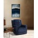 Soft Blue Colour Fabric Recliner Chair 