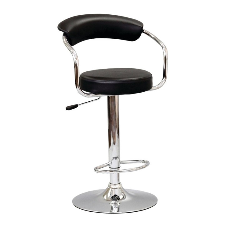 Black PU Mechanical 360 Swivel Bar Stool