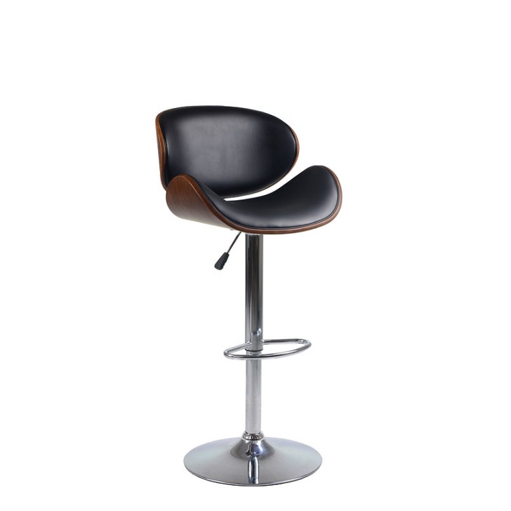 Black PU Mechanical 360 Swivel Bar Stool