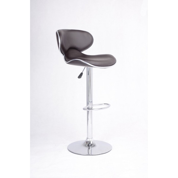 Brown PU Mechanical 360 Swivel Bar Stool