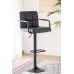 Black PU Mechanical 360 Swivel Bar Stool