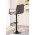 Grey PU Mechanical 360-Degree Swivel Bar Stool
