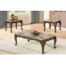 Walnut color with Light Brown Marble 3p Coffee Table