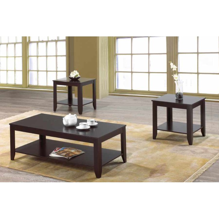 Espresso Coffee Table Set