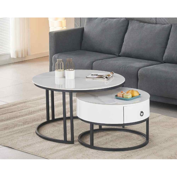  White Marble Top Coffee Table