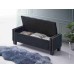 Black Velvet Storage Bench