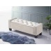 Creme Velvet Storage Bench