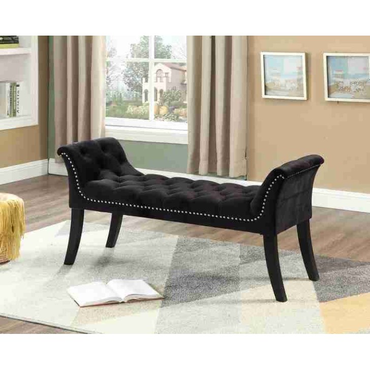 Black Velvet Bench 