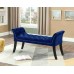 Navy Blue Velvet Bench