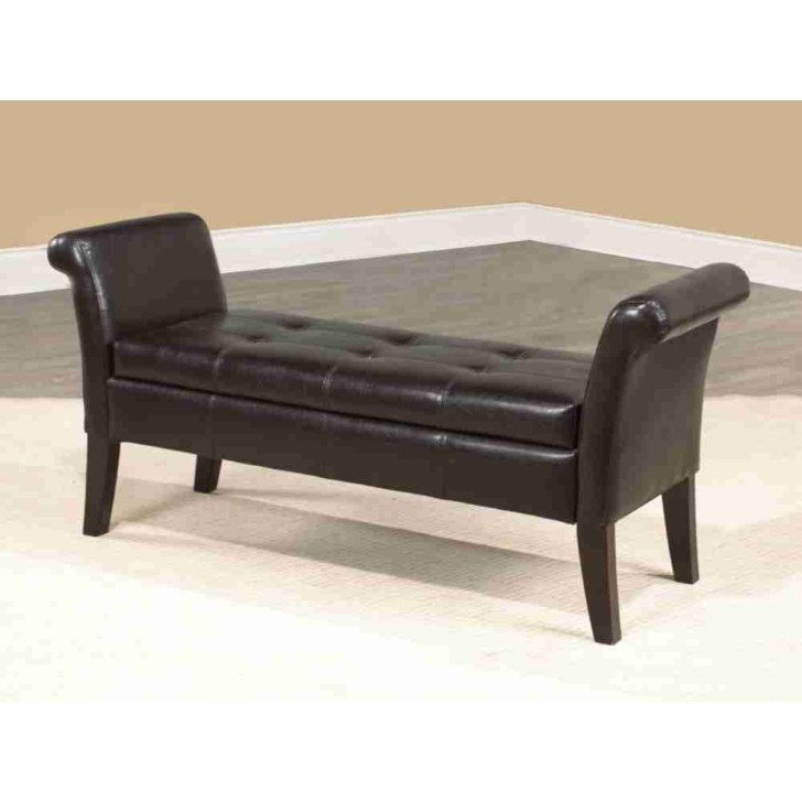 Espresso PU Storage Bench