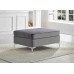 Grey Velvet Ottoman