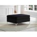 Black Velvet Ottoman