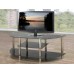 Black 8mm Tempered Glass TV Stand