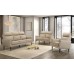 Sleek Modern Leather Sofa Set -Cream Beige Leather
