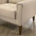 Sleek Modern Leather Sofa Set -Cream Beige Leather