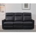 2pc Soft Black Leather Match Power Recliner Set 
