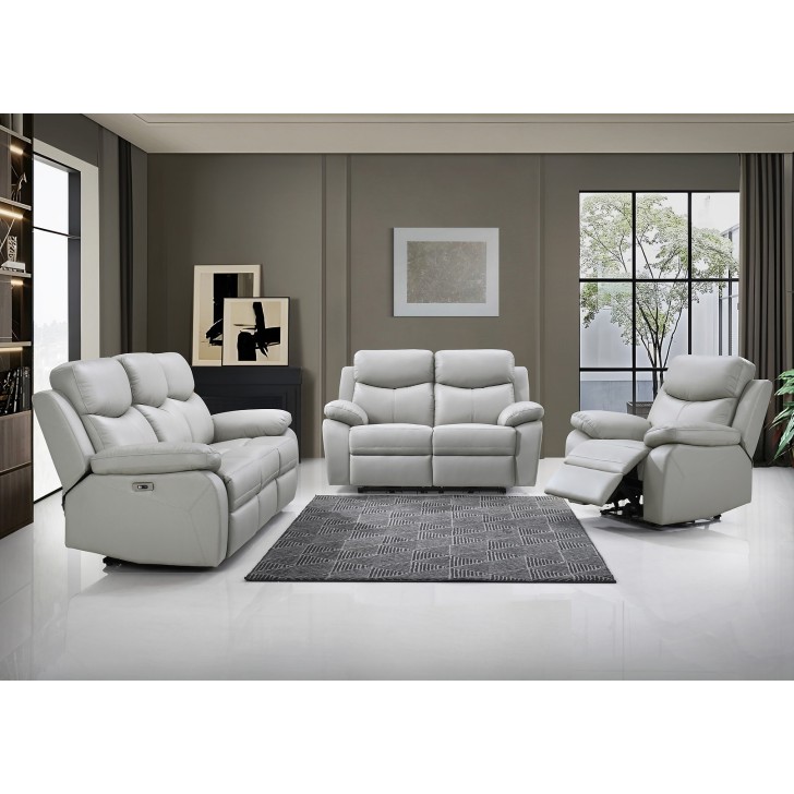 3-Piece Power Recliner Set – Light Grey