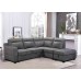 Soft Grey Fabric RHF Sofa Bed Sectional
