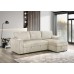 Reversible Chaise Sofa Bed Sectional – Storage – Cream Corduroy