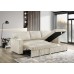 Reversible Chaise Sofa Bed Sectional – Storage – Cream Corduroy