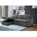 LHF Soft Grey Fabric  Sofa Bed Sectional