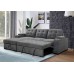 LHF Soft Grey Fabric  Sofa Bed Sectional