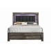 Black Velvet Brown Finish Bedroom Set