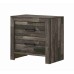 Black Velvet Brown Finish Bedroom Set
