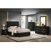 Black Velvet Tropical Wood Bedroom Set 