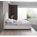 Cream Boucle Fabric Bed