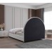 Cream Boucle Fabric Bed