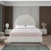 Cream Boucle Fabric Bed