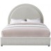 Cream Boucle Fabric Bed