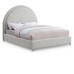 Cream Boucle Fabric Bed