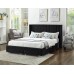 Black Velvet Fabric Wing Bed