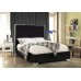 Black Velvet Fabric Bed