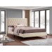 Crème Velvet Fabric Bed