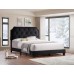 Black Velvet Fabric Bed