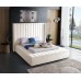 Creme Velvet Fabric Bed 