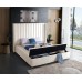 Creme Velvet Fabric Bed 
