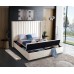 Creme Velvet Fabric Bed 