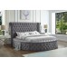 Grey Velvet Fabric Bed 